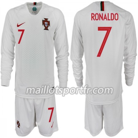 Maillot de Foot Portugal RONALDO 7 Enfant Extérieur Coupe du monde 2018 ML